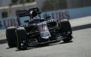 Fernando Alonso, durante el GP de Abu Dabi
