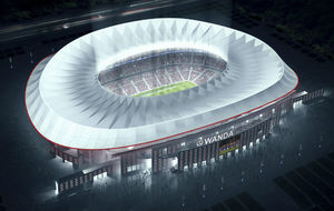 Recreacin del estadio Wanda Metropolitano.