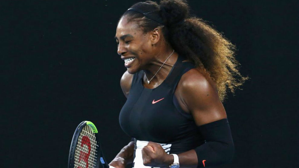 Serena celebra la victoria