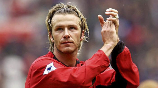 David Beckham, con el United.