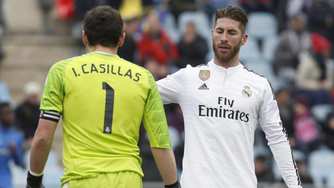 Casillas y Ramos, durante su etapa de compaeros en el Real Madrid