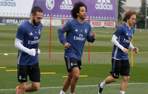 Carvajal, Marcelo y Modric corren aparte del grupo
