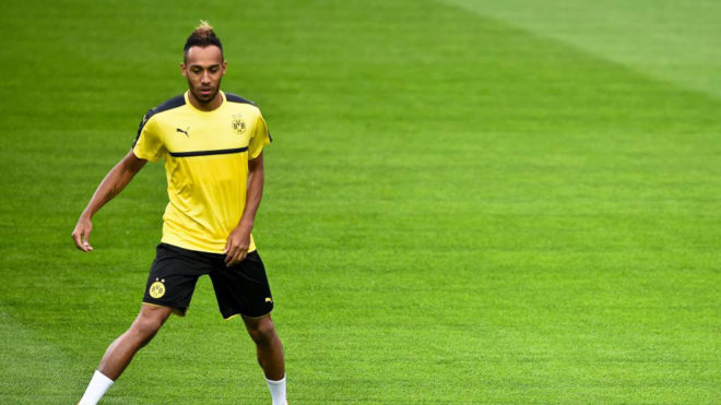 El jugador durante un entrenamiento con el Borussia Dortmund.