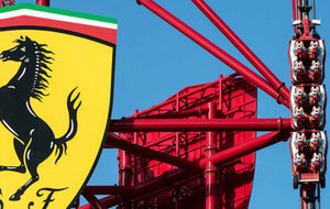 Una imagen del Acelerador Vertical, la atraccin estrella de Ferrari...