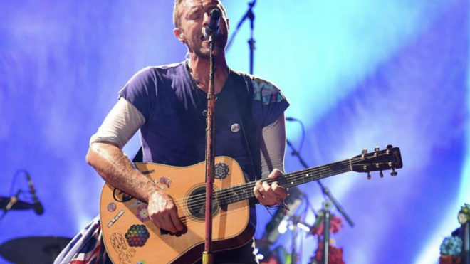 Chris Martin, vocalista de la banda Coldplay