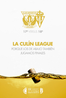 Cartel del club pepinero para el partido frente al Sporting de Gijn