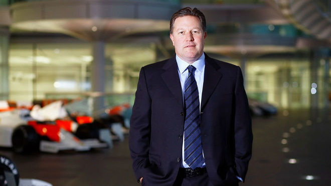 Zak Brown, en la sede de McLaren Group en Woking.