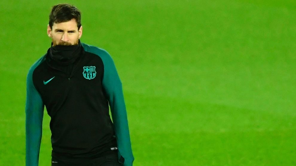 Leo Messi en el ltimo entrenamiento antes del encuentro