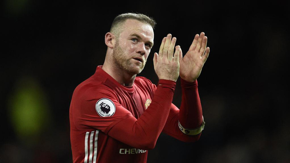 Rooney durante un partido con el Manchester United