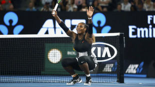 Serena Williams celebra la victoria en el Abierto de Australia