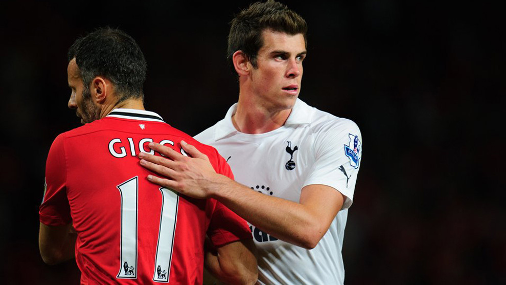 Ryan Giggs y Bale durante su etapa en la Premier League