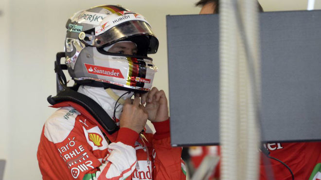 Vettel, en el GP de Abu Dabi 2016, donde fue tercero