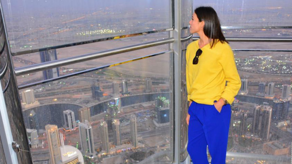 Muguruza, en lo alto del Burj Khalifa
