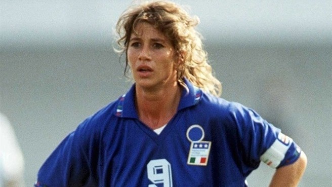 Carolina Morace en la Eurocopa de 1997.