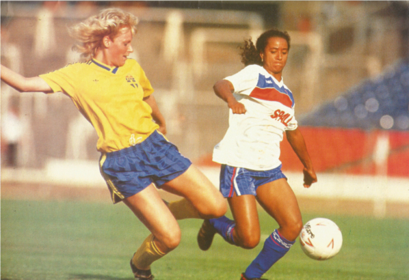 Lena Videkull en la Eurocopa de 1995.