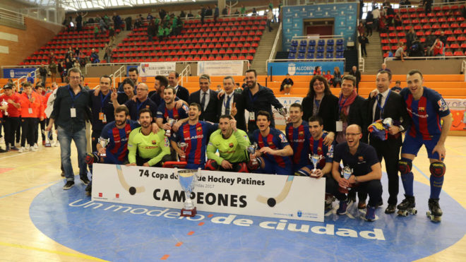 El Barcelona Lassa celebrando el ttulo de campen de Copa de 2017