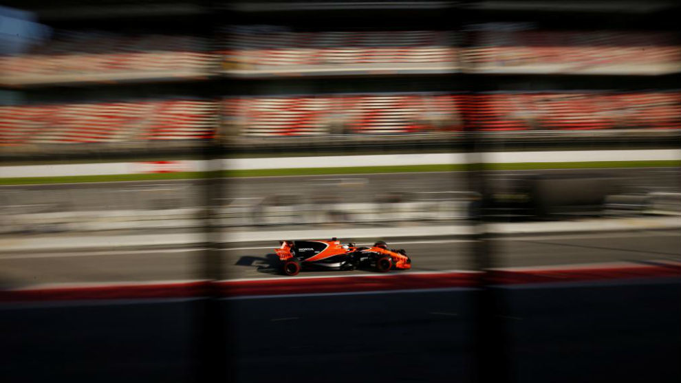 Fernando Alonso, durante los test de pretemporada
