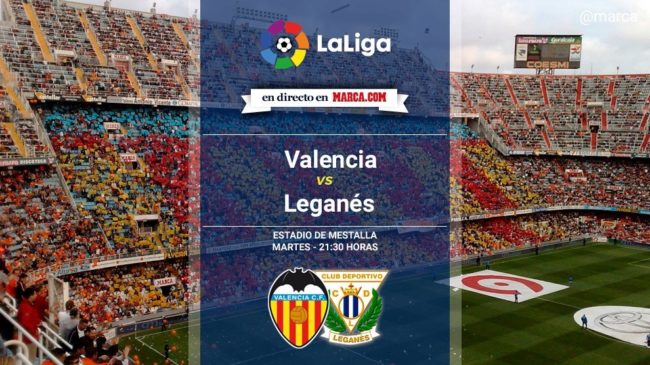 Valencia vs Leganés en directo