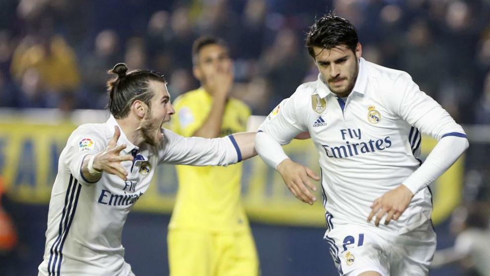 Morata corre a celebrar el gol del triunfo ante el Villarreal