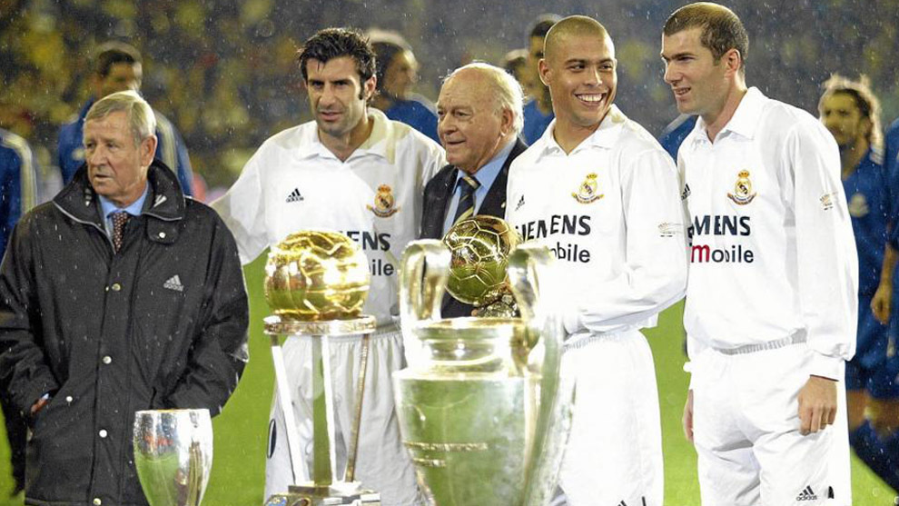Kopa con Figo, Di Stfano, Ronaldo y Zidane