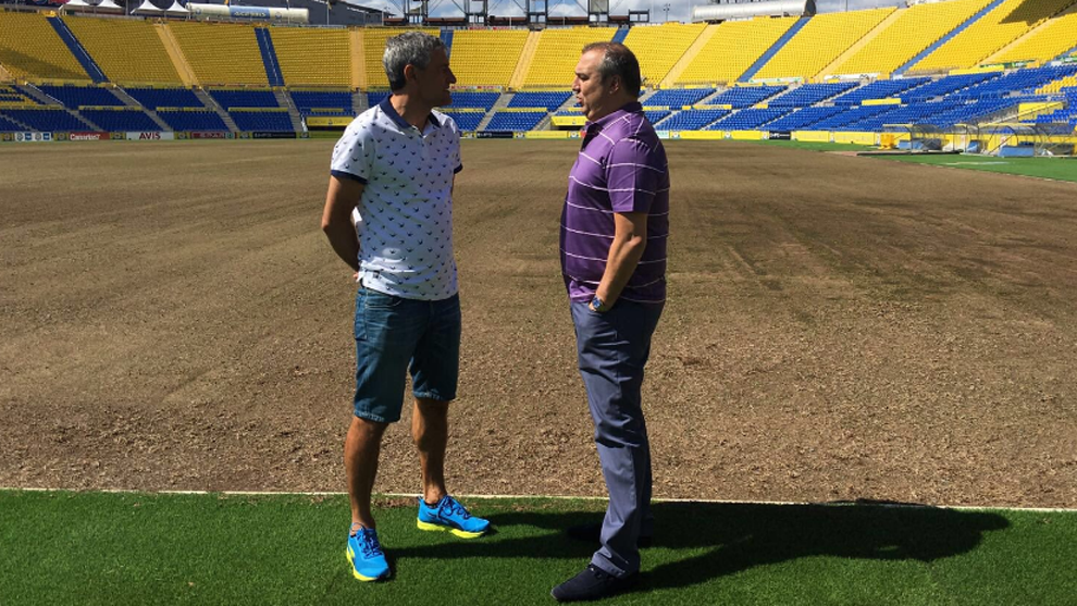 Quique Setin y Miguel ngel Ramrez hablan en el Estadio de Gran...