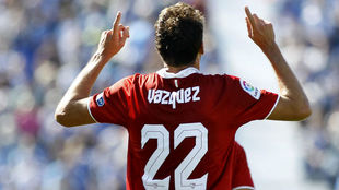 Franco Vzquez celebra un gol.