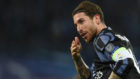 Ramos celebra uno de sus goles ante el Npoles