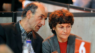 Jeannie Longo, junto a Patrice Ciprelli.