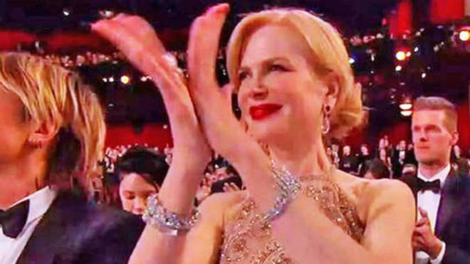 Nicole Kidman durante los premios Oscar 2017