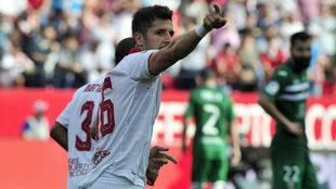 Stevan Jovetic dedica su gol ante el Legans.