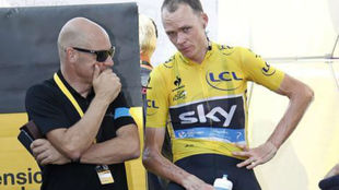 Froome y Brailsford durante el pasado Tour de Francia.