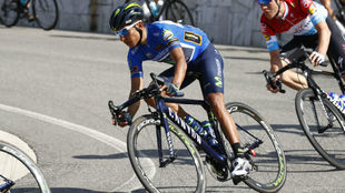 Nairo Quintana durante la sexta etapa de la Tirreno-Adritico.
