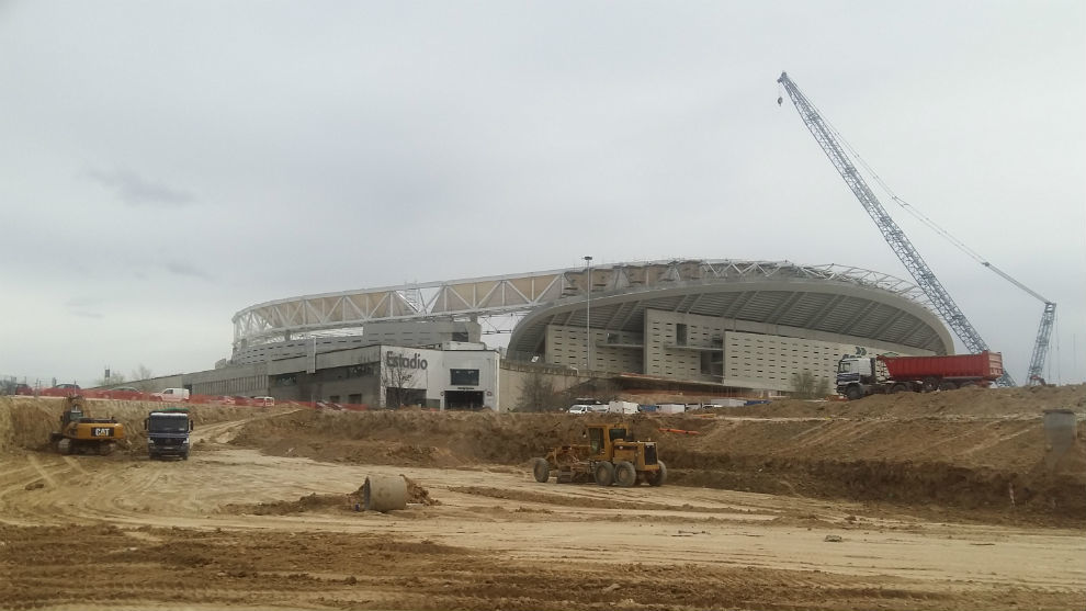 Aspecto de las inmediaciones del Wanda Metropolitano