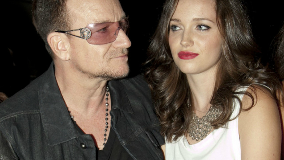 Jordan Joy Hewson with her father Bono