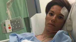 Ane Santesteban, en el hospital tras su accidente