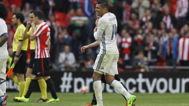 Casemiro marc el gol de la victoria del Real Madrid al aprovechar...