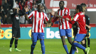 Babin celebra su gol al Granada