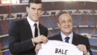 Bale y Florentino, en la presentacin del gals en 2013