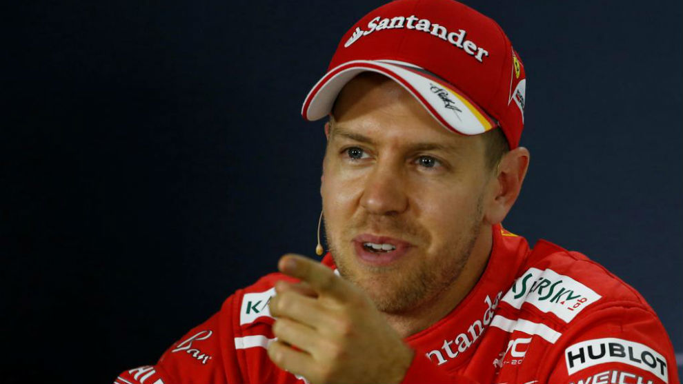 Sebastian Vettel, en la rueda de prensa posterior a la clasificacin