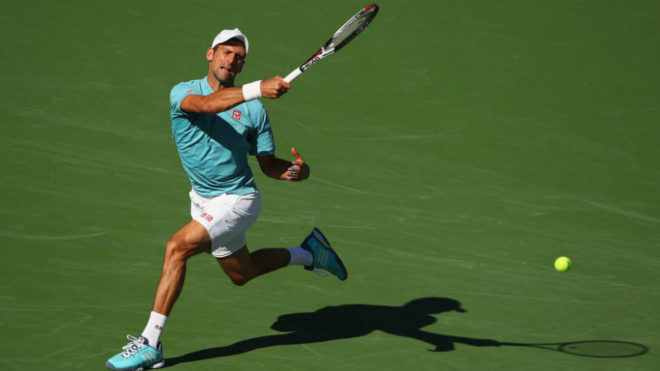 Novak Djokovic durante el pasado torneo de Indian Wells