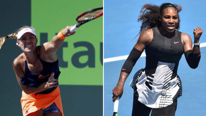 Kerber y Serena Williams.
