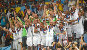 Los jugadores de Alemania celebran la Copa del Mundo 2014.