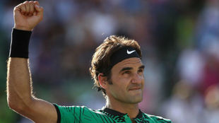 Federer celebra el triunfo
