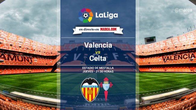 Valencia vs Celta en directo
