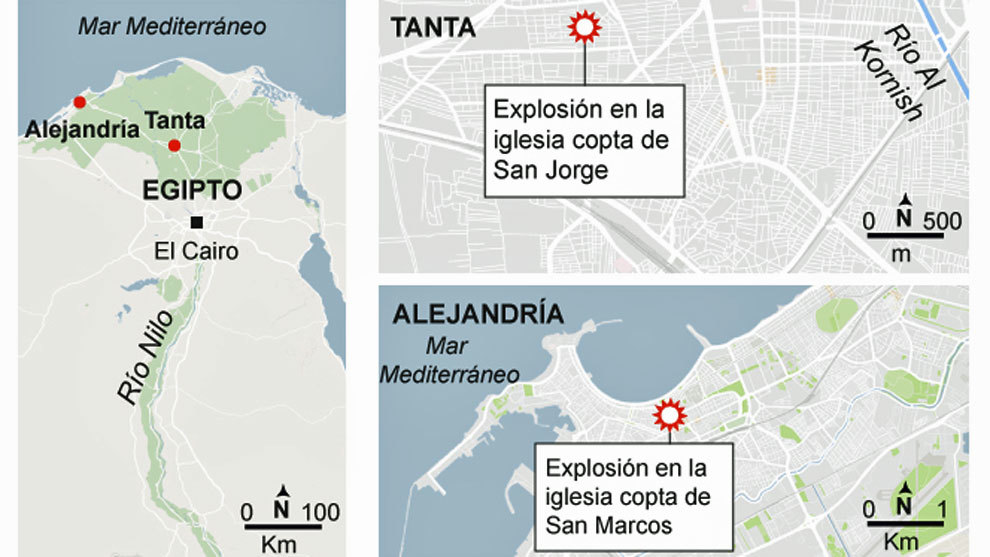 Mapa de la zona donde se ha producido el atentado