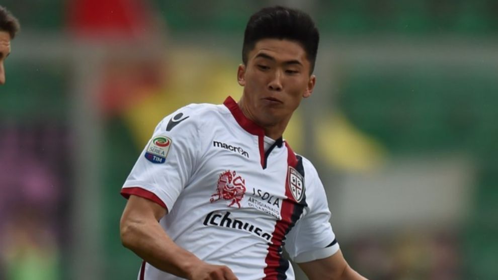 Kwang-Song Han, en su debut con el Cagliari la semana pasada.