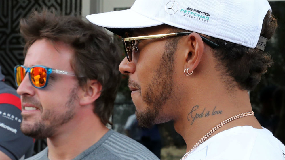 Hamilton, junto a Alonso en Bahrin