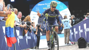Esteban Chaves en el Herald Sun Tour de febrero, su ltima carrera...