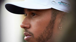 Hamilton, en el Gran Premio de Bahrin.