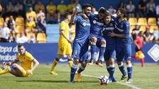 Jorge Molina, Chuli, Portillo y Pacheco celebran el primer gol del...